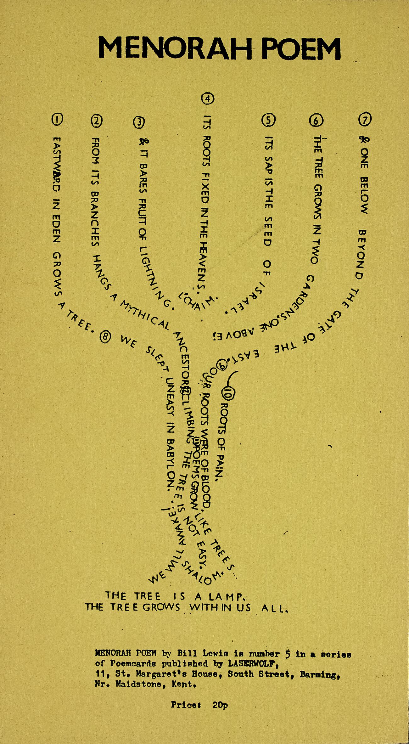 Menorah poem National Poetry Library