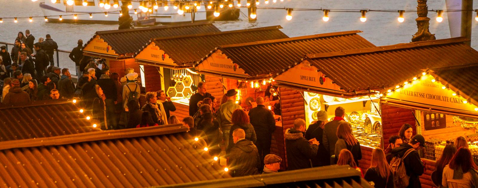 Southbank Centre Winter Market .Riverside Terrace.Shops.Market.Royal Festival Hall