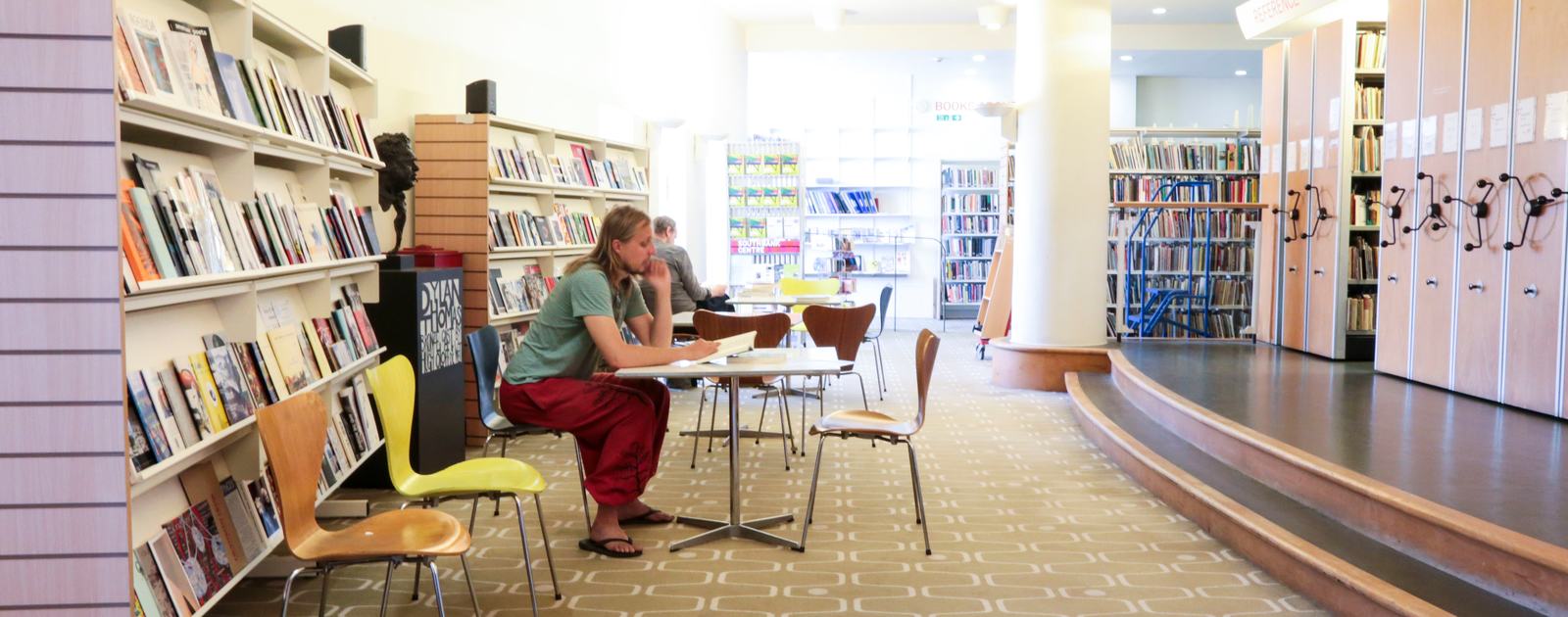 Southbank Centre Poetry Library.Royal Festival Hall.Library, rare books, visitors