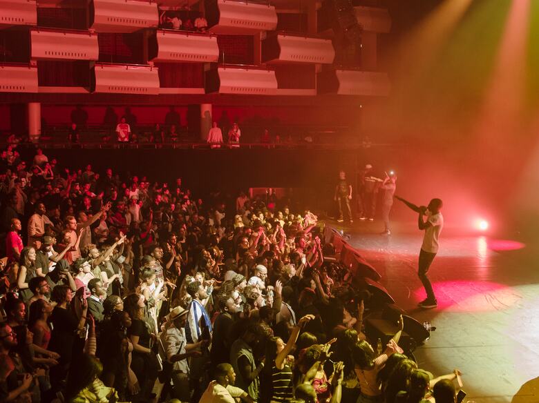 MHD performing in Southbank Centre's Royal Festival Hall as part of M.I.A.'s Meltdown 