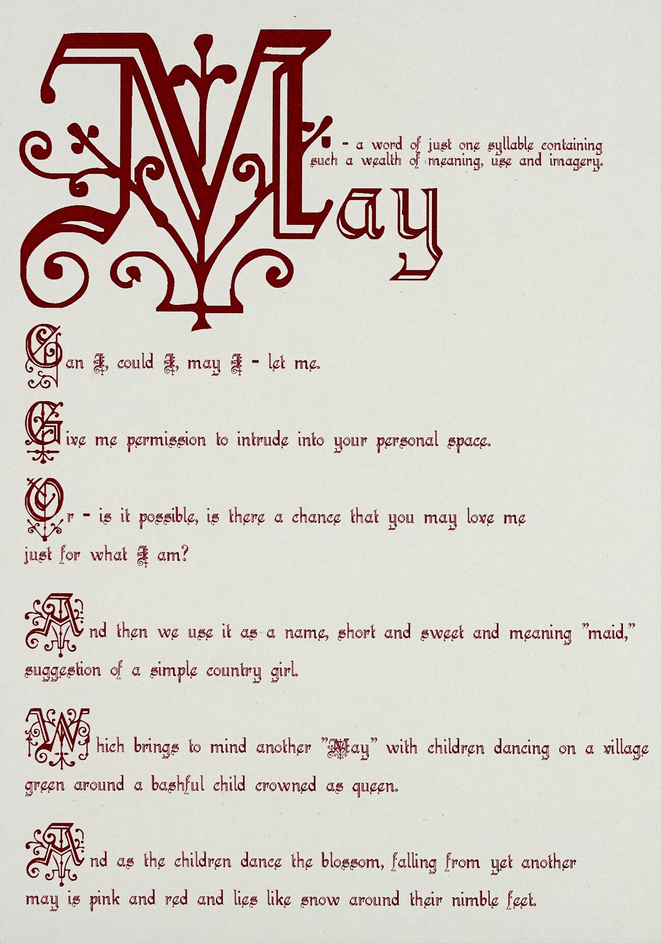 May | National Poetry Library