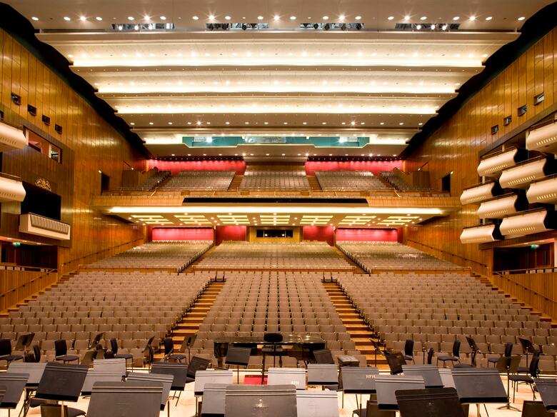 Empty view of the auditorium at the Royal Festival Hall, Southbank Centre