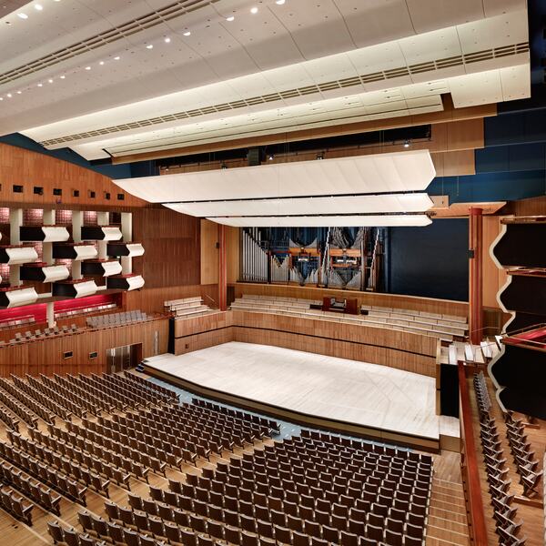 Empty view of the Royal Festival Hall auditorium at the Southbank Centre