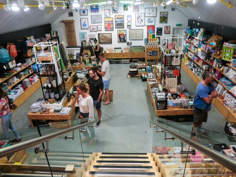 Customers at the Southbank Centre Shops