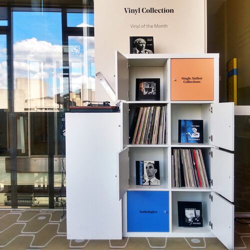 National Poetry Library Vinyl Collection, and turntable