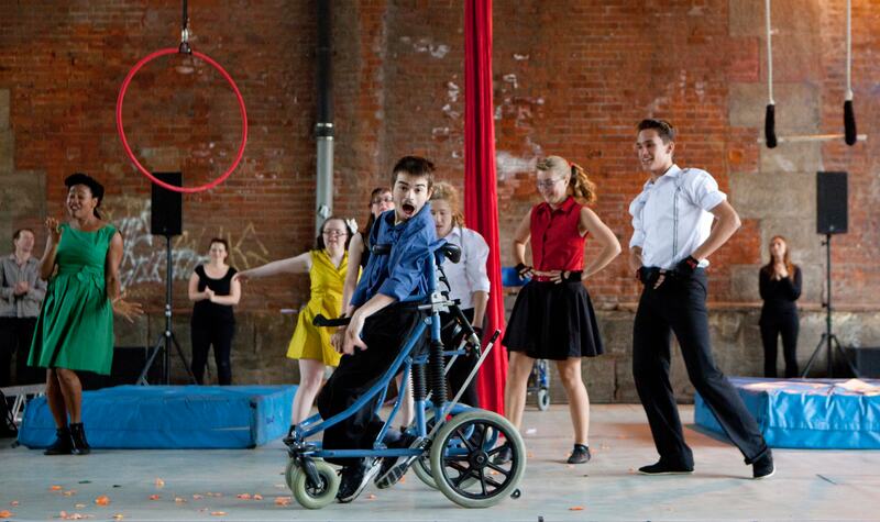 Boy in Wheelchair performing at Unlimited Festival