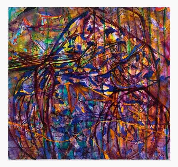 Jadé Fadojutimi, Cavernous Resonance, 2020 Oil and oil stick on canvas, 170 x 180 cm