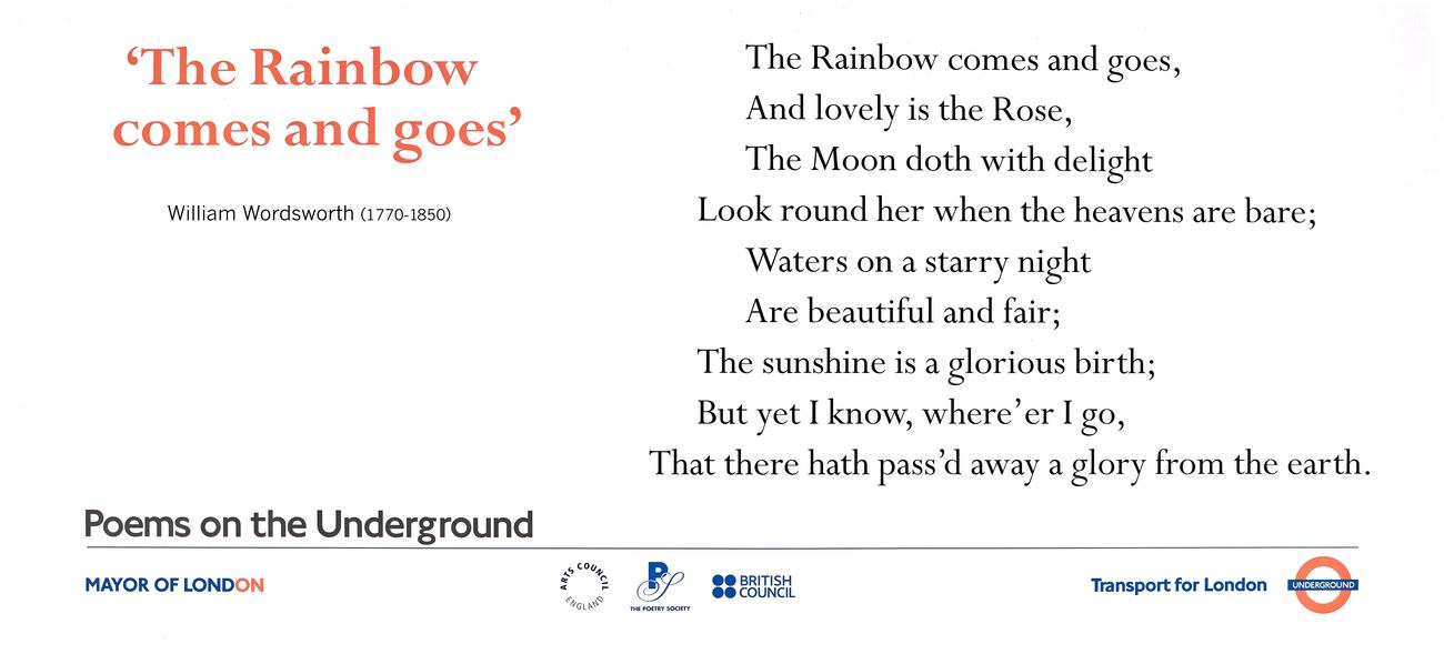 The Rainbow Comes And Goes National Poetry Library