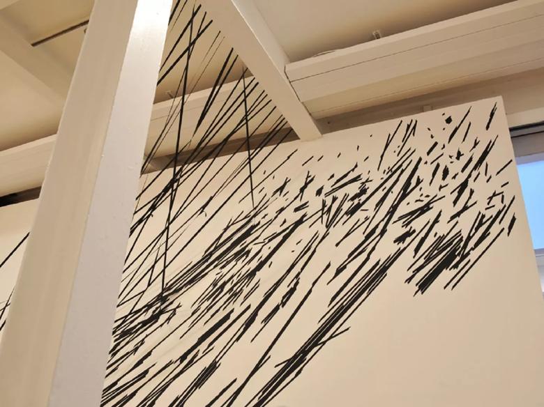 Installation view: The End of the Line: Attitudes in Drawing. Hayward Touring Exhibition at The Fruitmarket Gallery, Edinburgh 2009