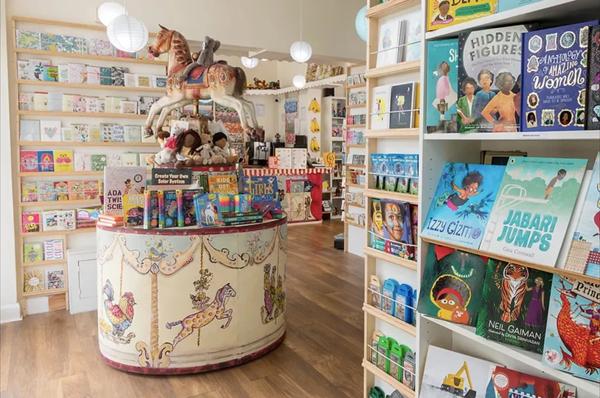 The interior of Moon Lane Bookshop in South London