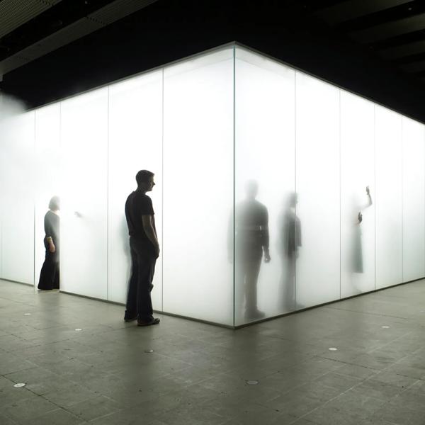 Visitors in Light Installation by artist, Antony Gormley at Hayward Gallery