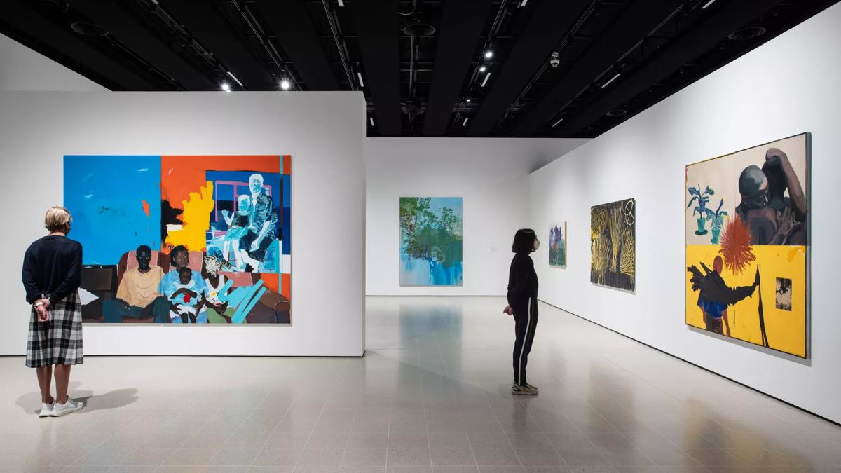 Installation view of Mixing It Up Painting Today at Hayward Gallery, 2021. Courtesy of Hayward Gallery.