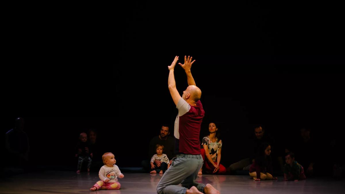 Dancing on stage with toddlers