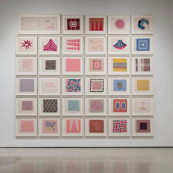   Installation view of Louise Bourgeois: The Woven Child at Hayward Gallery, 2022. 