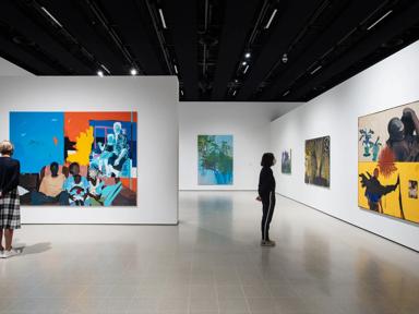 Installation view of Mixing It Up: Painting Today at Hayward Gallery, 2021