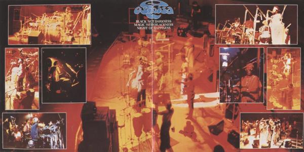 Inside sleeve from the album Black Magic Night: Live at the Royal Festival Hall by Osibisa