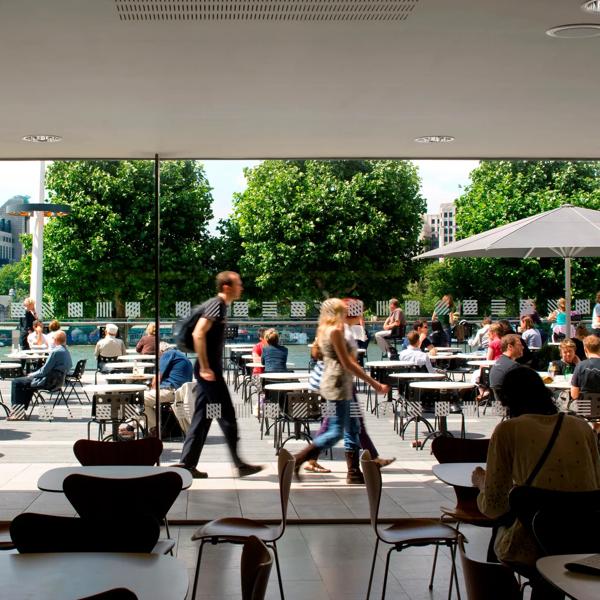 View of the Riverside Terrace Cafe at the Southbank Centre