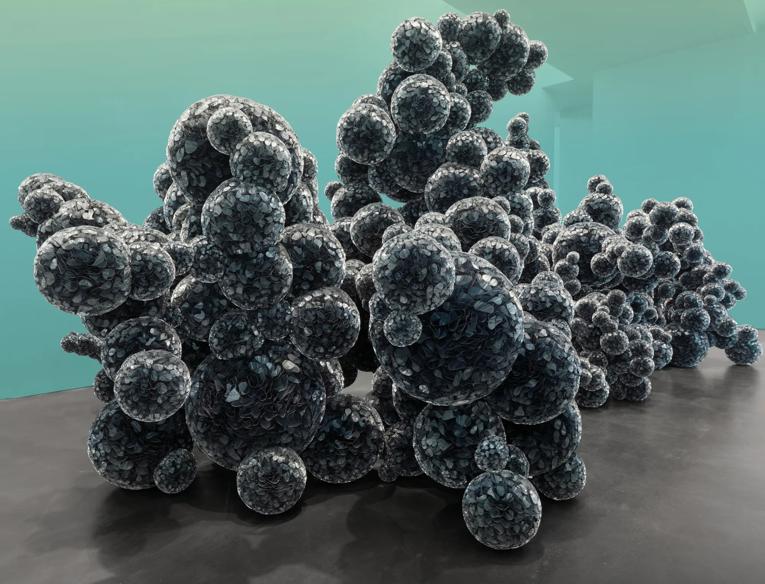 Large black bubble structure