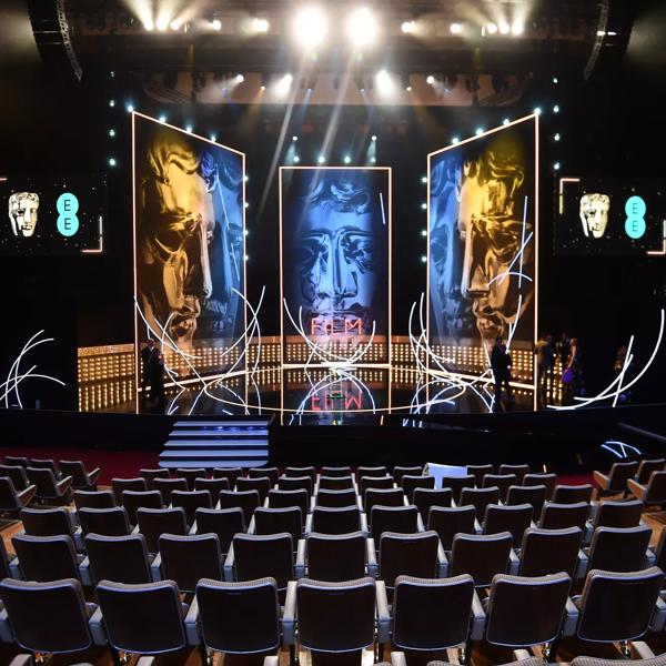 A view of the awards hall during the EE BAFTA Film Awards 2023 at The Royal Festival Hall