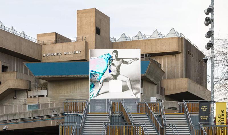 Anthea Hamilton: Primetime installation in front of the Hayward Gallery building 