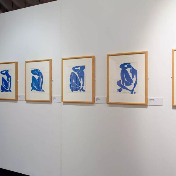 Installation view: Matisse: Drawing with Scissors Late Works 1950 - 1954, a Hayward Touring exhibition