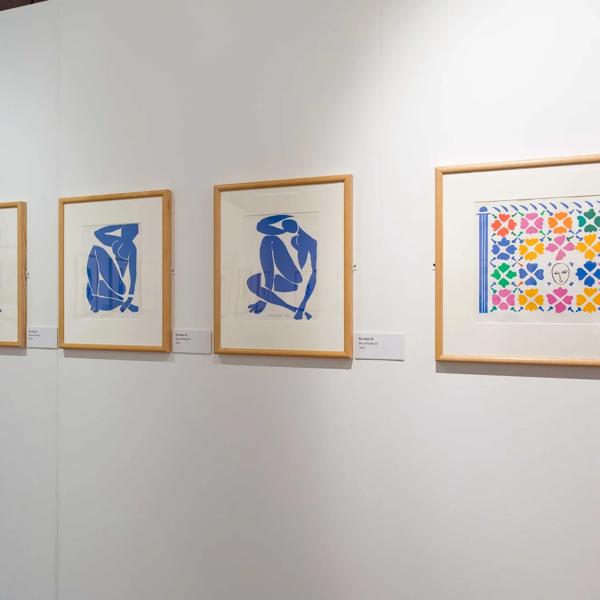 Installation view: Matisse: Drawing with Scissors Late Works 1950 - 1954, a Hayward Touring exhibition