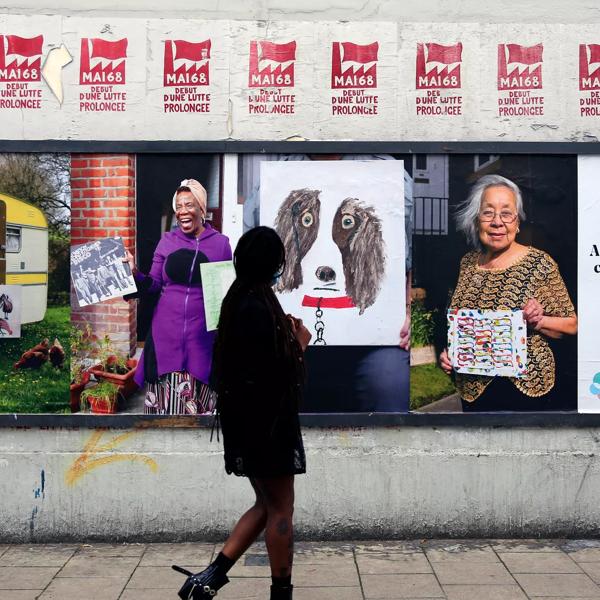 Art by Post billboard. Art by Post: Of Home and Hope, Southbank Centre, 2021