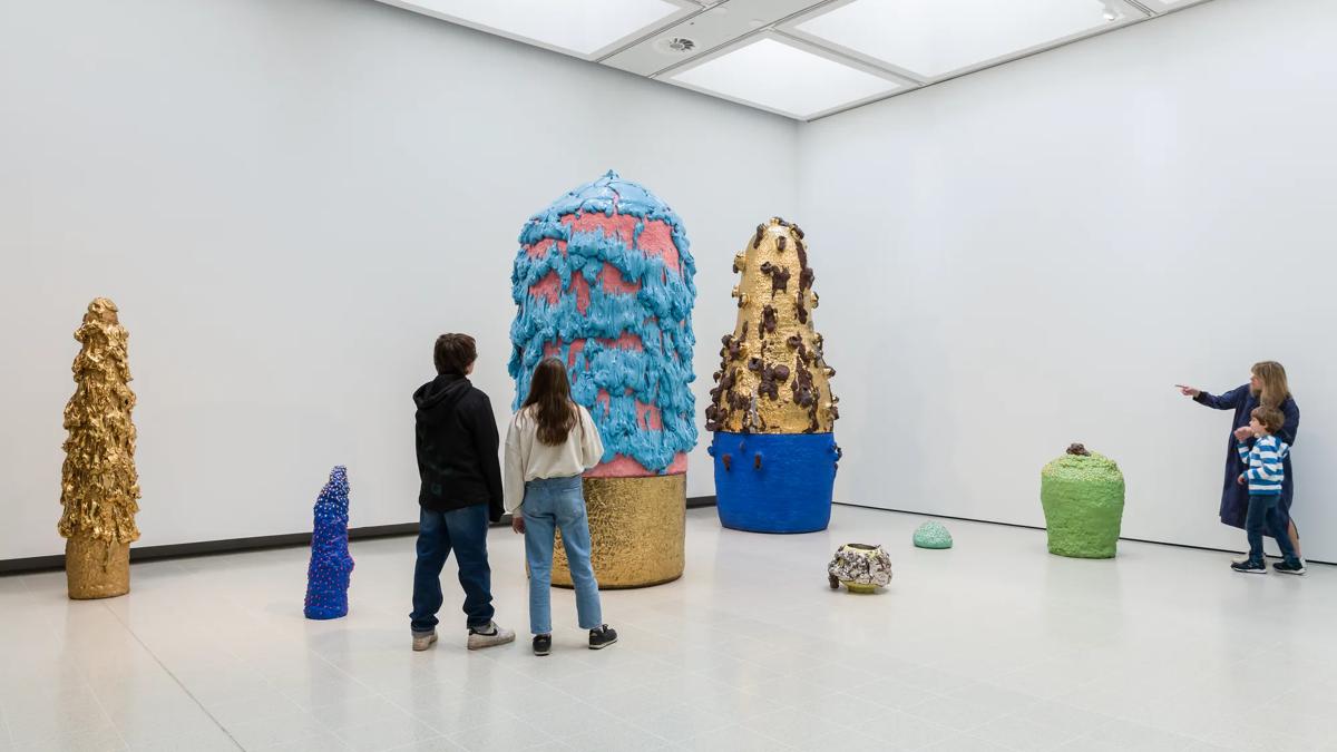 Installation view of Takuro Kuwata, Strange Clay Ceramics in Contemporary Art at the Hayward Gallery. 