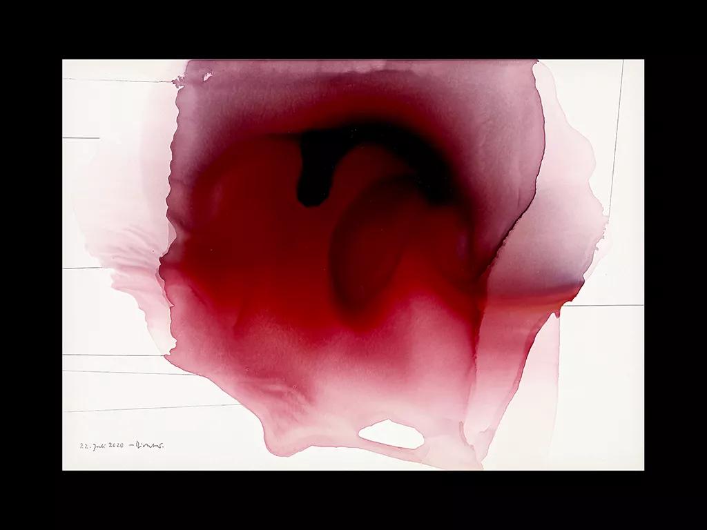 Gerhard Richter, 22. Juli 2020, 2020. Pencil, ink and coloured ink on paper. © Gerhard Richter 2021. Courtesy the Artist