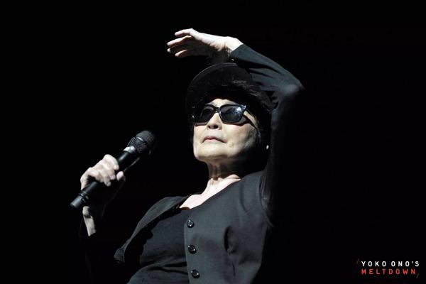 Yoko Ono performing at Meltdown