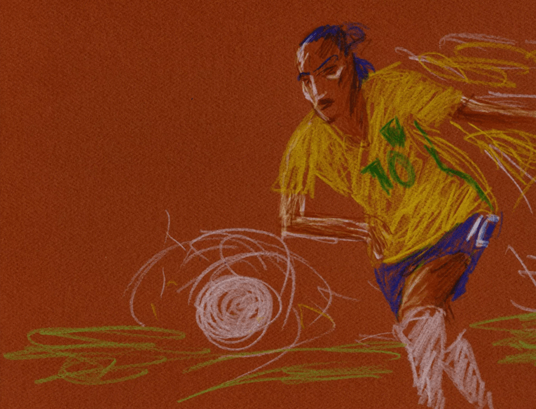 An illustration of a football player