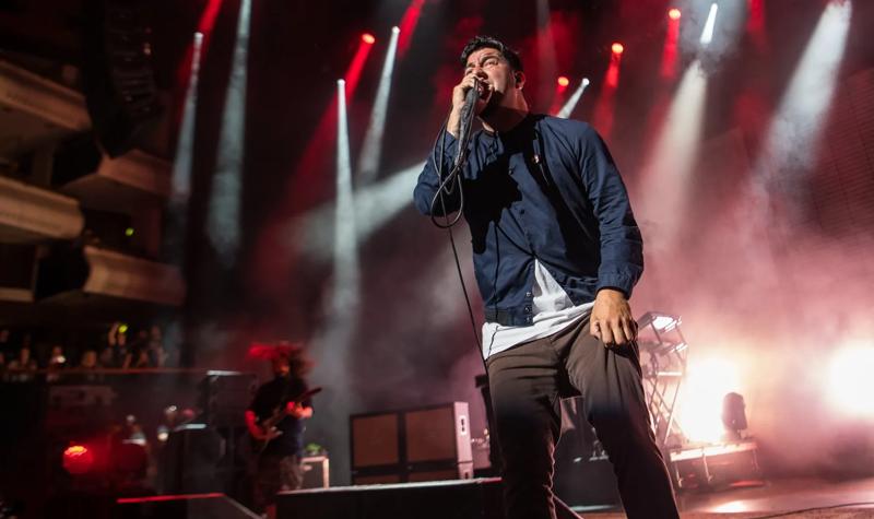 Chino Moreno of Deftones on stage at Royal Festival Hall during the band's performance as part of Robert Smith's Meltdown festival