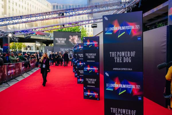 BFI London Film Festival AMEX Gala red carpet set up