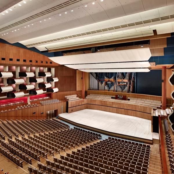 Empty view of the Royal Festival Hall auditorium at the Southbank Centre