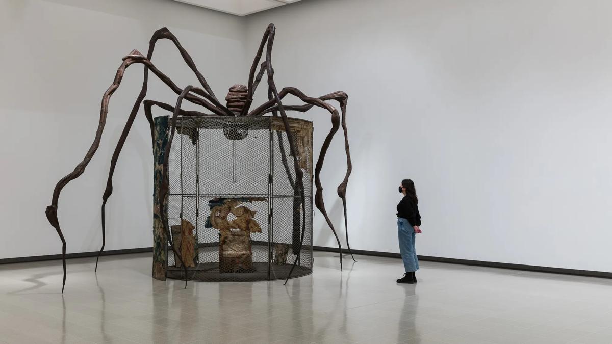 Installation view of Louise Bourgeois: The Woven Child at Hayward Gallery, 2022