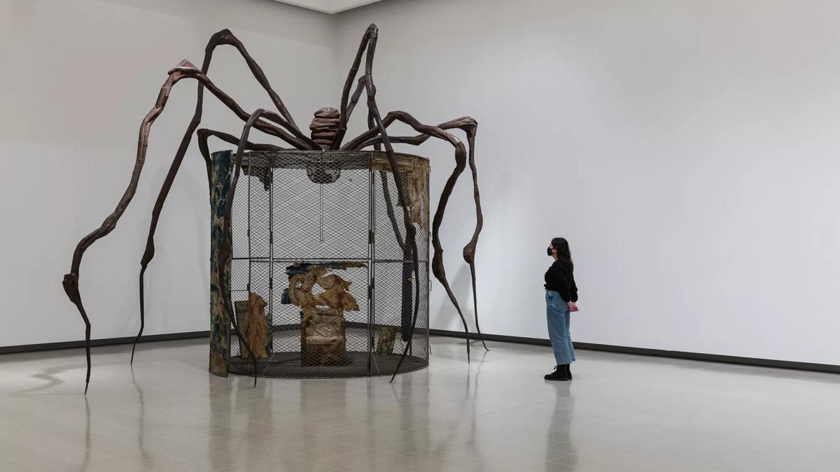 Installation view of Louise Bourgeois: The Woven Child at Hayward Gallery, 2022