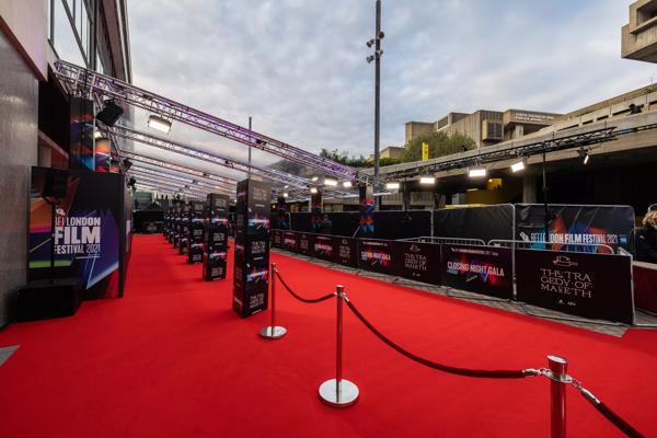 BFI London Film Festival Closing Gala red carpet set up