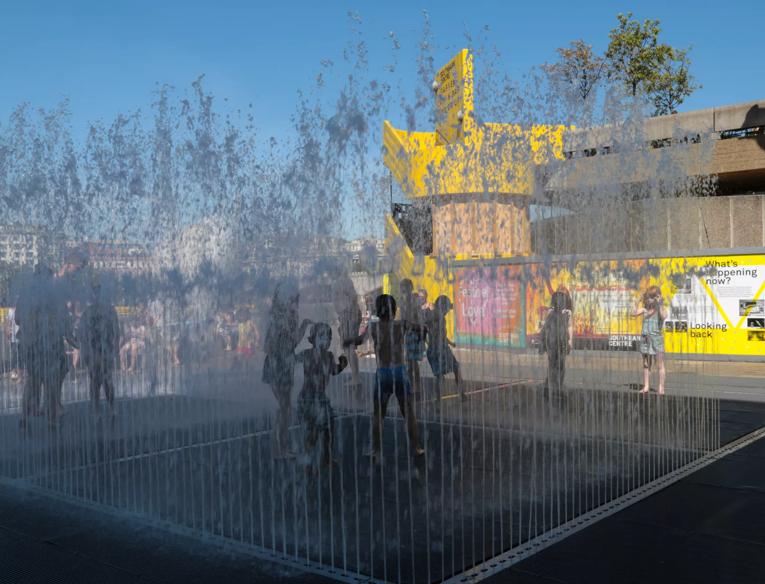 Children Playing in the Jeppe Hein Fountain