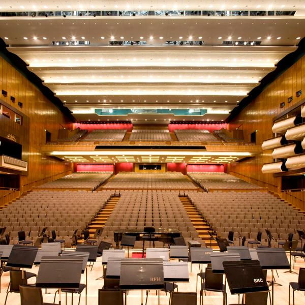 Empty view of the auditorium at the Royal Festival Hall, Southbank Centre