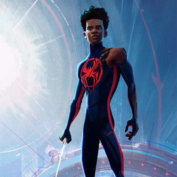 A drawing of  Spider-man character Miles Morales