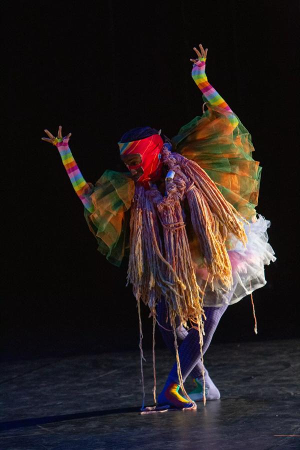 A dancer performing on a stage