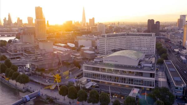 Drone shot of Royal Festival Hall