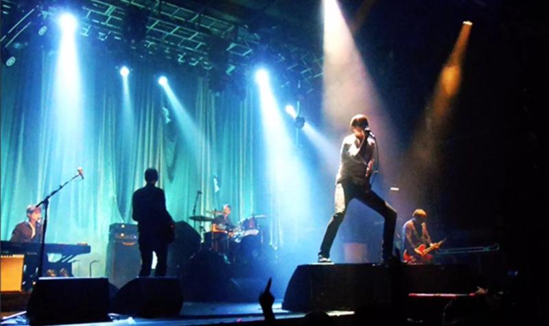 Suede on stage at Meltdown 2002