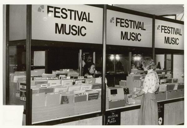 Festival Music, a record and music store in the Royal Festival Hall in the 1980s