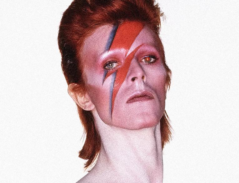 David Bowie in his Aladdin Sane look