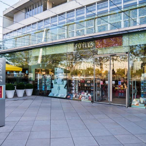 Exterior view of Foyles Bookshop at the Southbank Centre