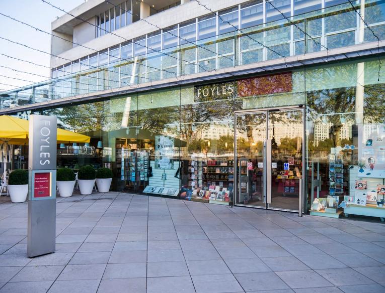 Exterior view of Foyles Bookshop at the Southbank Centre