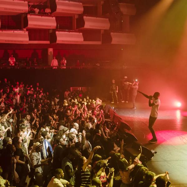 MHD performing in Southbank Centre's Royal Festival Hall as part of M.I.A.'s Meltdown 