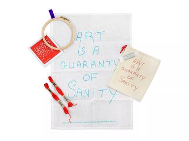 Louise Bourgeois linen poster stitch kit
